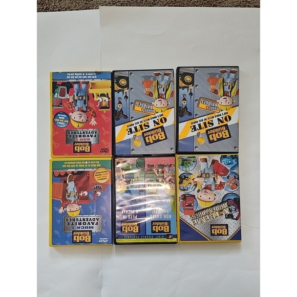 Bob The Builder Other - Bob the Builder DVD Lot 6 Videos Movies Kids Collectors Family Cartoon